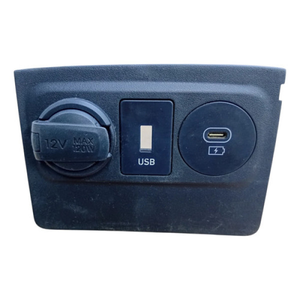 Moldura Acendedor Cigarro Hb20 Confort Plus 1.0 2023 2025 Preto