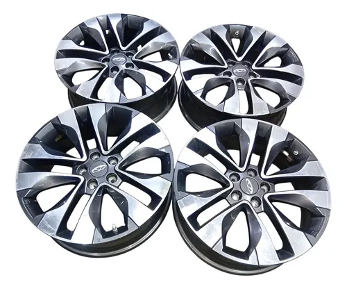 Jogo Roda Avulsa Aro18 5x Pro 5x114 Chery Tiggo 2019(detalhe Prateado