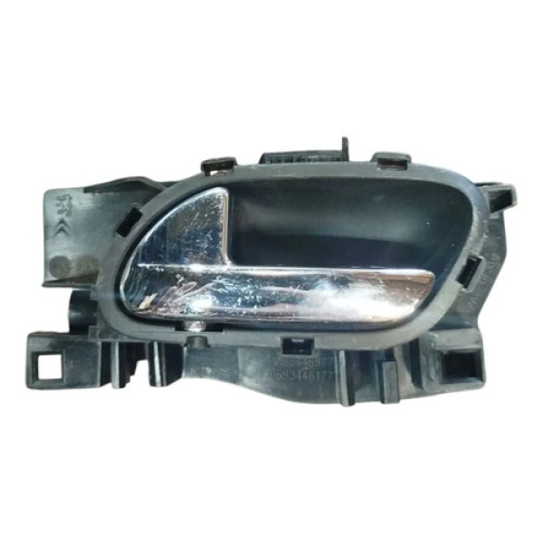 Maçaneta Interna Dianteira Esquerda Citroen C3 2014 2015  Prata Dianteira