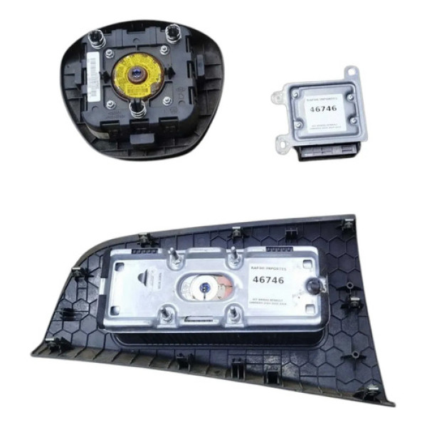 Kit Airbag Renault Logan Sandero 2012 2013 2014 2015 2016 Preto