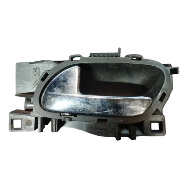 Maçaneta Interna Traseira Esquerda Peugeot 408 2011 2012  Cromado Traseira