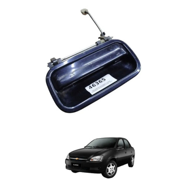 Maçaneta Externa Corsa Traseira Esquerda 2006 2007 Preta Traseira