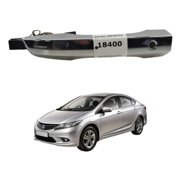 Alca Maçaneta Externa Dianteira Esquerda Civic Touring 2018 Cromo (prata) Dianteira