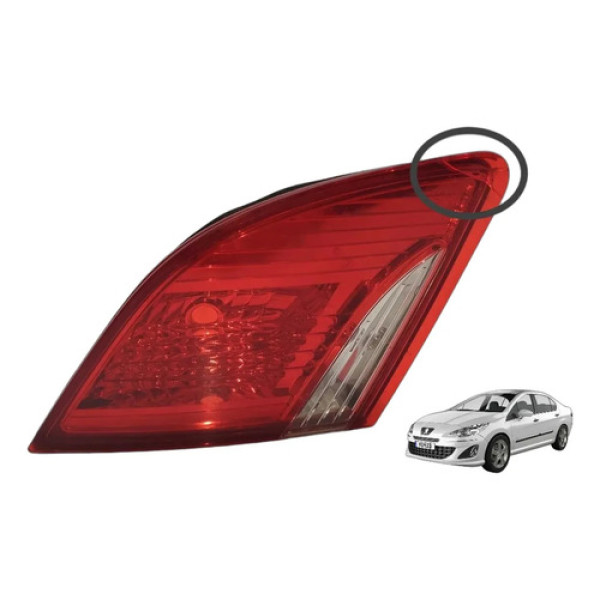 Lanterna Esquerda Tampa Traseira Peugeot 408 2012 Detalhe Vermelho