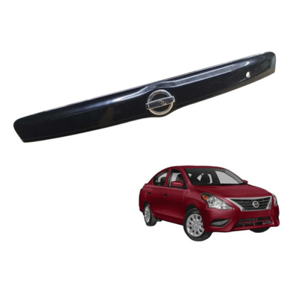 Moldura Aplique Tampa Traseira Versa 2015-17 Original Preto