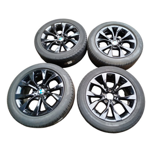 Jogo Roda Aro 17 Bmw X1 5x120 Tala 7,5 2010 Original Preta