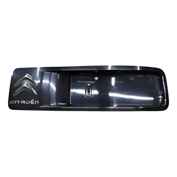 Moldura Placa Tampa Traseira C3 Picasso Aircross 2011 2015 Preto