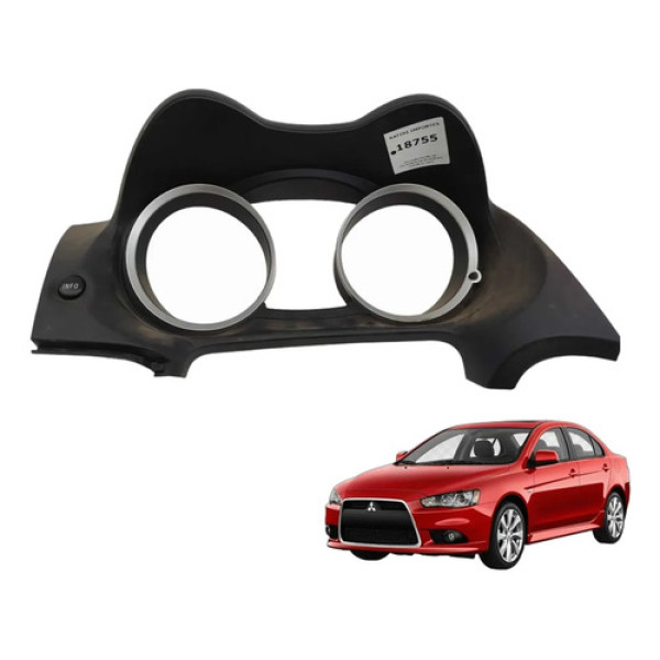 Moldura Painel Instrumentos Mitsubishi Lancer 2010-2019 Ori Preto