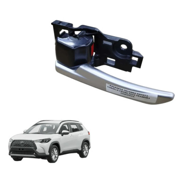 Maçaneta Interna Toyota Corolla Cross 2023 Traseira Esquerda Cinza Traseira