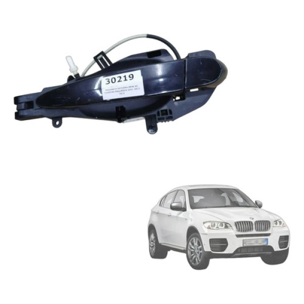 Maçaneta Externa Bmw X6 Traseira Esquerda 2011 2012 2013 Preto Traseira