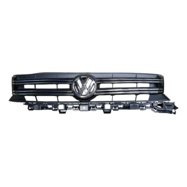 Grade Frontal Parachoque Tiguan 2012 2013 Cromada Detalhe Preto Natural