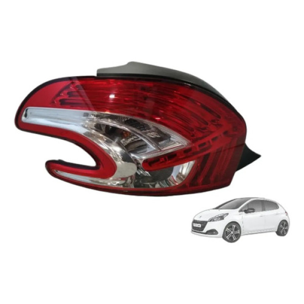 Lanterna Traseira Esquerda Peugeot 208 2013-16 Original Vermelho