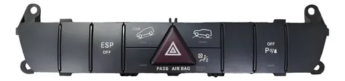 Botao Comando Pisca Alerta Tração Mercedes Ml350 2008 Preto
