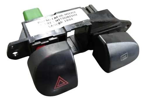 Botão Farol Milha Alerta Mitsubishi Lancer 1994 Preta