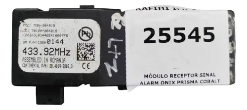 Módulo Receptor Sinal Alarm Onix Prisma Cobalt 28401928053
