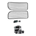 Par Proteção Grade Farol Auxiliar M Benz Axor Preto - Mb-132