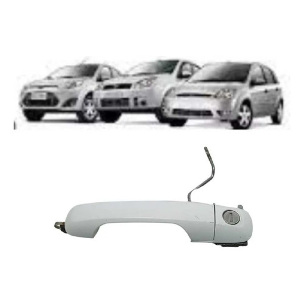 Maçante Externa Diant Esquerda Ford Fiesta 2003 À 14 Cx138 Branco Dianteira
