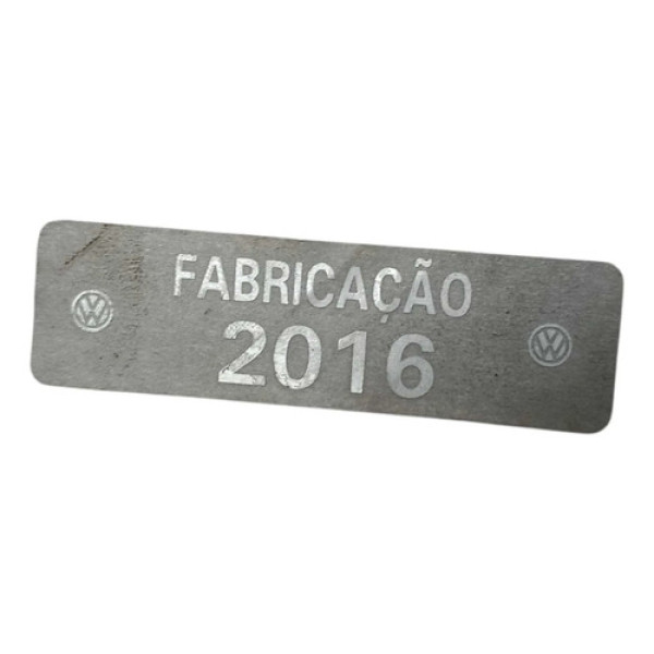 Plaqueta Emblema Ano Fabricação Fox 2016 Prateado