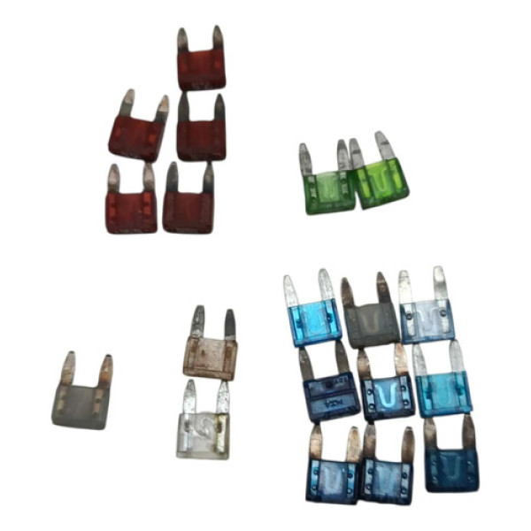 Kit 19 Mini Fusivel Sortido 2a 5a 7,5a 15a 25a 30a Colorido