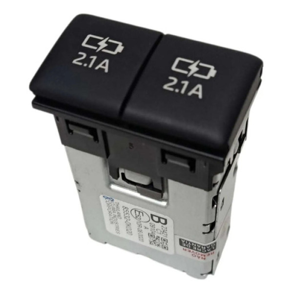 Tomada Traseira Usb Console Yaris 2018 2019 A 2024 Preto