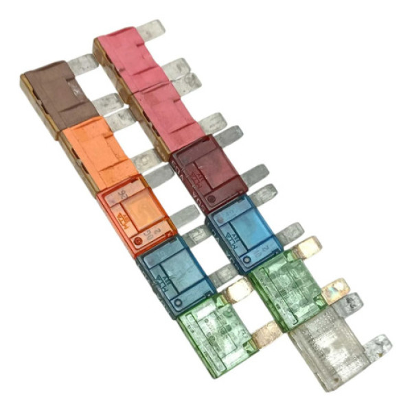 Kit 11 Fusivel Maxi Sortido 30a 40a 50a 60a 70a 80a Colorido