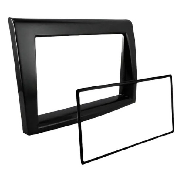 Moldura Painel 2din Multimídia Mp5 Fiat Bravo Preta Cx001  Preta