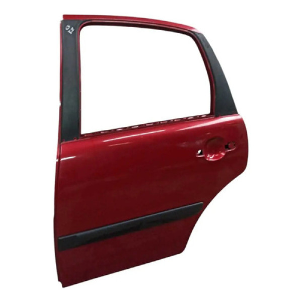 Porta Traseira Esquerda C3 2008 À 2012 Traseira Esquerdo Vermelho