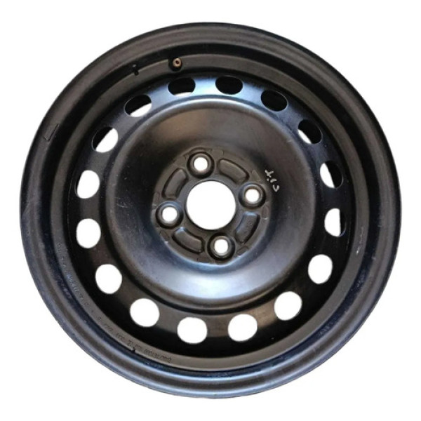 Roda Ferro Aro 15 4x100 6 Polegada City 2011 A 2014 Preto