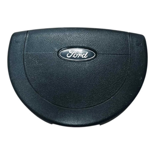 Capa Central Volante Buzina Fiesta Sedan 2007 A 2010 Preto