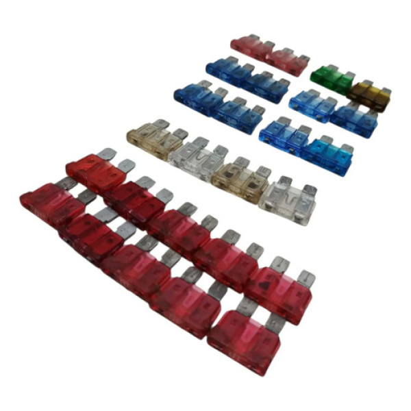 Kit 26 Fusivel Regular Sortido 4a 5a 10a 15a 25a 30a 1