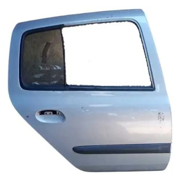 Porta Traseira Direita Clio 2000 À 2012  Traseira Direito Prateado