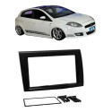 Moldura Painel 2din Multimídia Mp5 Fiat Bravo Cx035 Preto