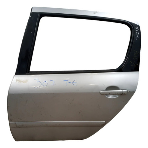 Porta Traseira Lado Esquerdo Peugeot 307 Traseira Esquerdo Prateado
