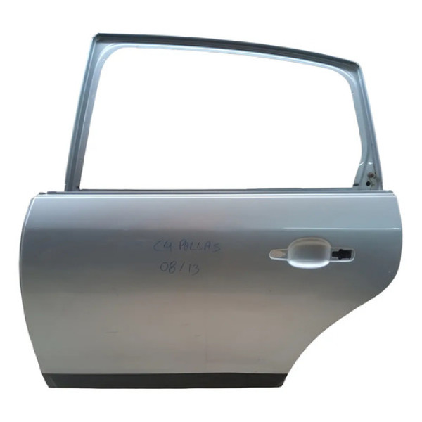 Porta Traseira Esquerda Citroën C4 Pallas 2007 A 2013 Traseira Esquerdo Prateado