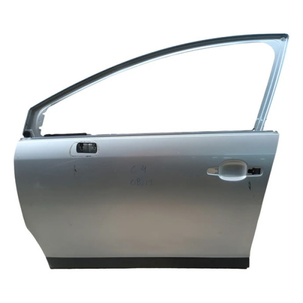 Porta Dianteira Esquerda Citroën C4 Pallas 2007 A 2013 Dianteira Esquerdo Prateado
