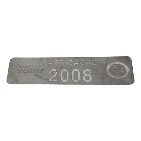 Emblema Plaqueta Ano Fabricação Punto 2008 A 2012 Prateado