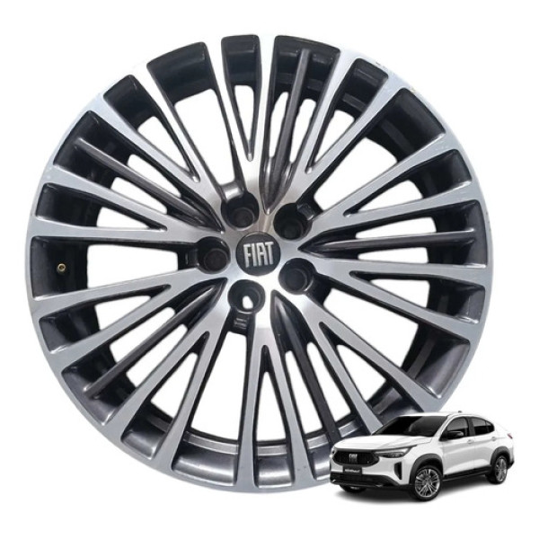 Roda Aro Liga 18 Fastback Turbo 270 2023 A 2025 Prateado