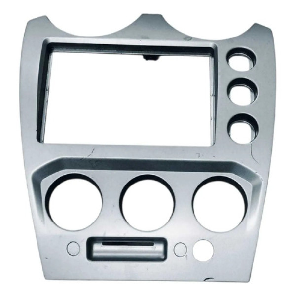 Moldura Painel Central Radio Fiesta Sedan 2007 A 2010 Cinza