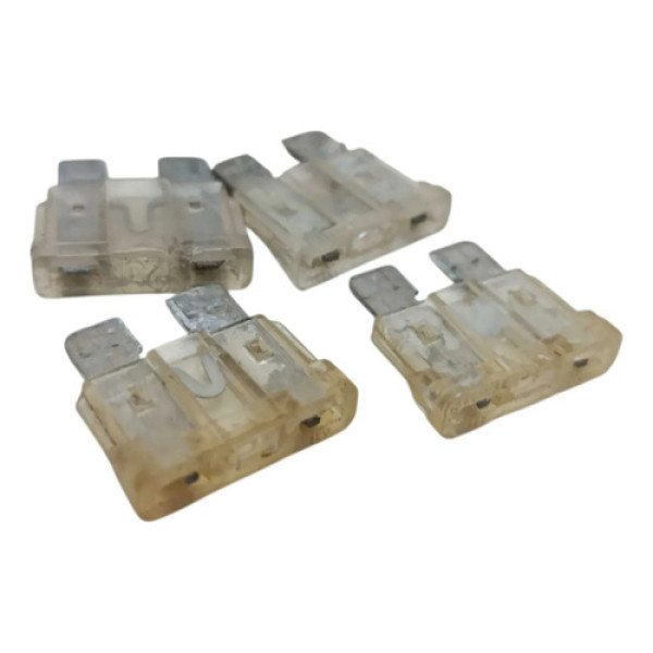 Kit 4 Fusivel Padrao Branco 25a Branco