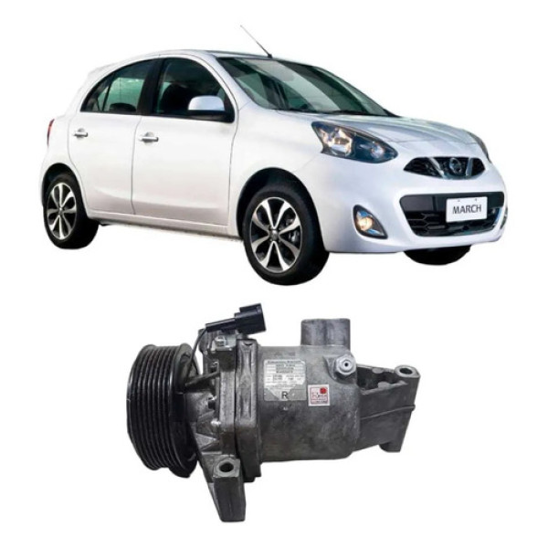 Compressor Ar Condicionado Nissan March 1.6 2015 À 2020