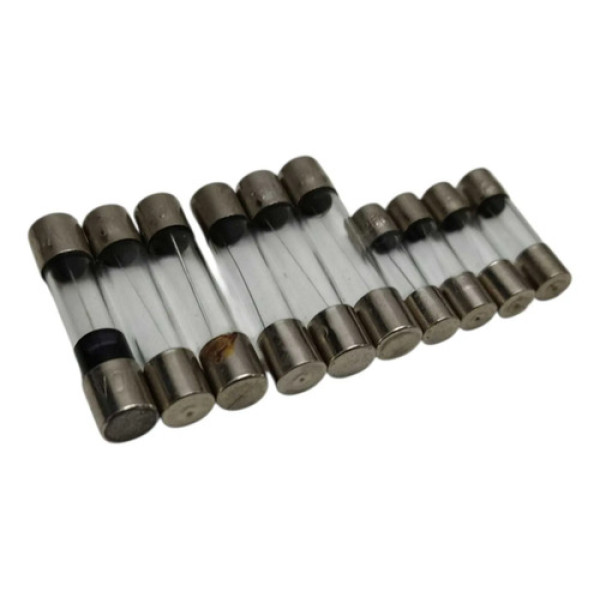 Kit 10 Fusivel Vidro Sortido 0,5a 1a 2a 3a 10a 15a Transparente