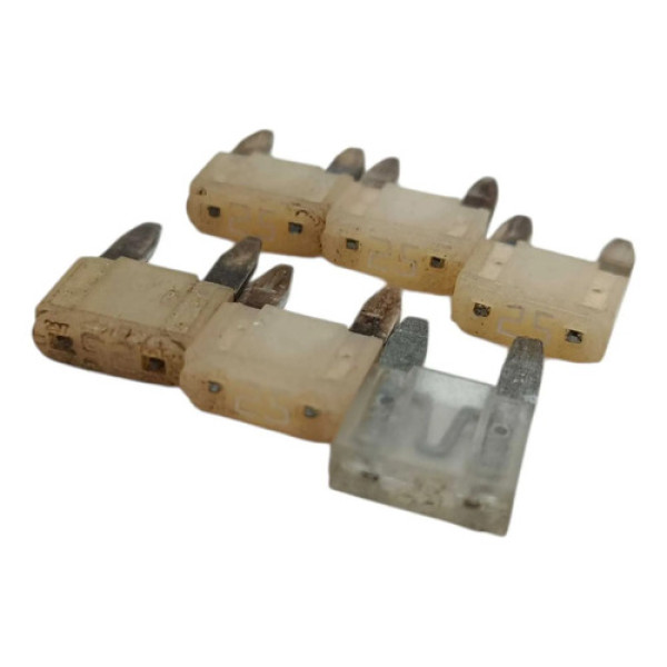 Kit 6 Mini Fusivel Branco 25a Branca