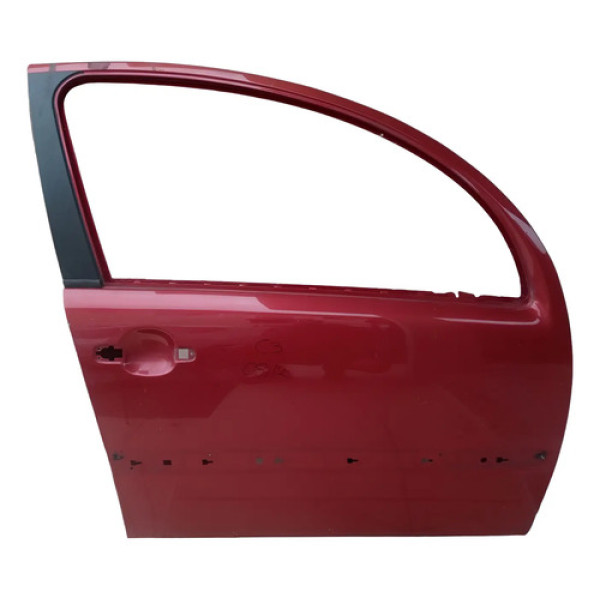 Porta Dianteira Direita Citroen C3 Flex 2008 A 2012 Dianteira Direito Vermelho