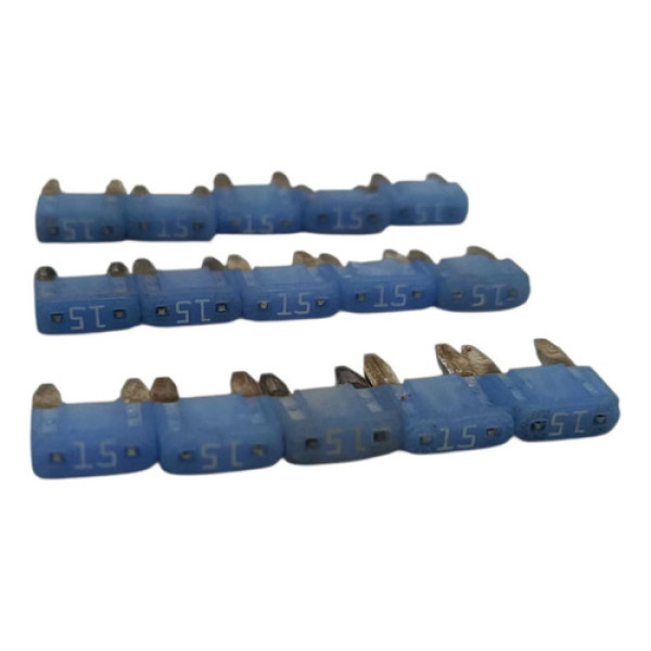 Kit 15 Mini Fusivel Azul 15a Azul