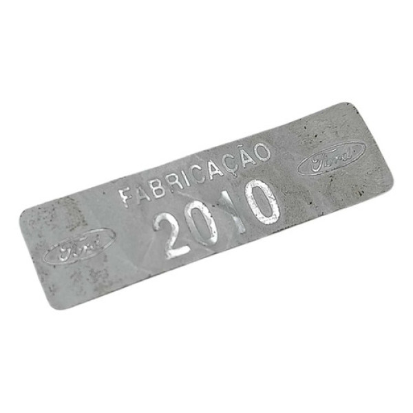 Emblema Plaqueta Ano Fabricação Ka 1.0 Flex 3p 2009 A 2011 Prateado