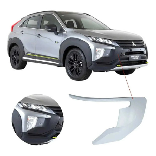 Moldura Farol Auxiliar Eclipse Cross Outdoor 2020 Direito Cinza