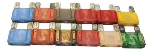 Kit 12 Fusivel Maxi Sortido 20a 30a 40a 50a 60a 70a 80a Colorido