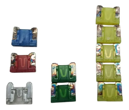 Kit 10 Mini Fusivel Baixo Perfil Sortido 10a 15a 20a 25a 30a Colorido