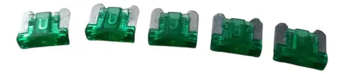 Kit C/ 5 Modulo Mini Fusíveis 30 (verde)