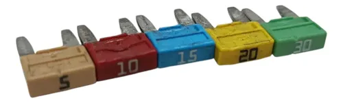 Kit 5 Mini Fusivel Variado 5a 10a 15a 20a 30a Colorido